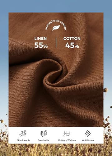 Image of Willit Women Linen Pants Wide Leg Casual Palazzo Pants Cotton Linen Lounge Beach Summer Pants with Pockets 29 inch /31 inch / 33 inch
