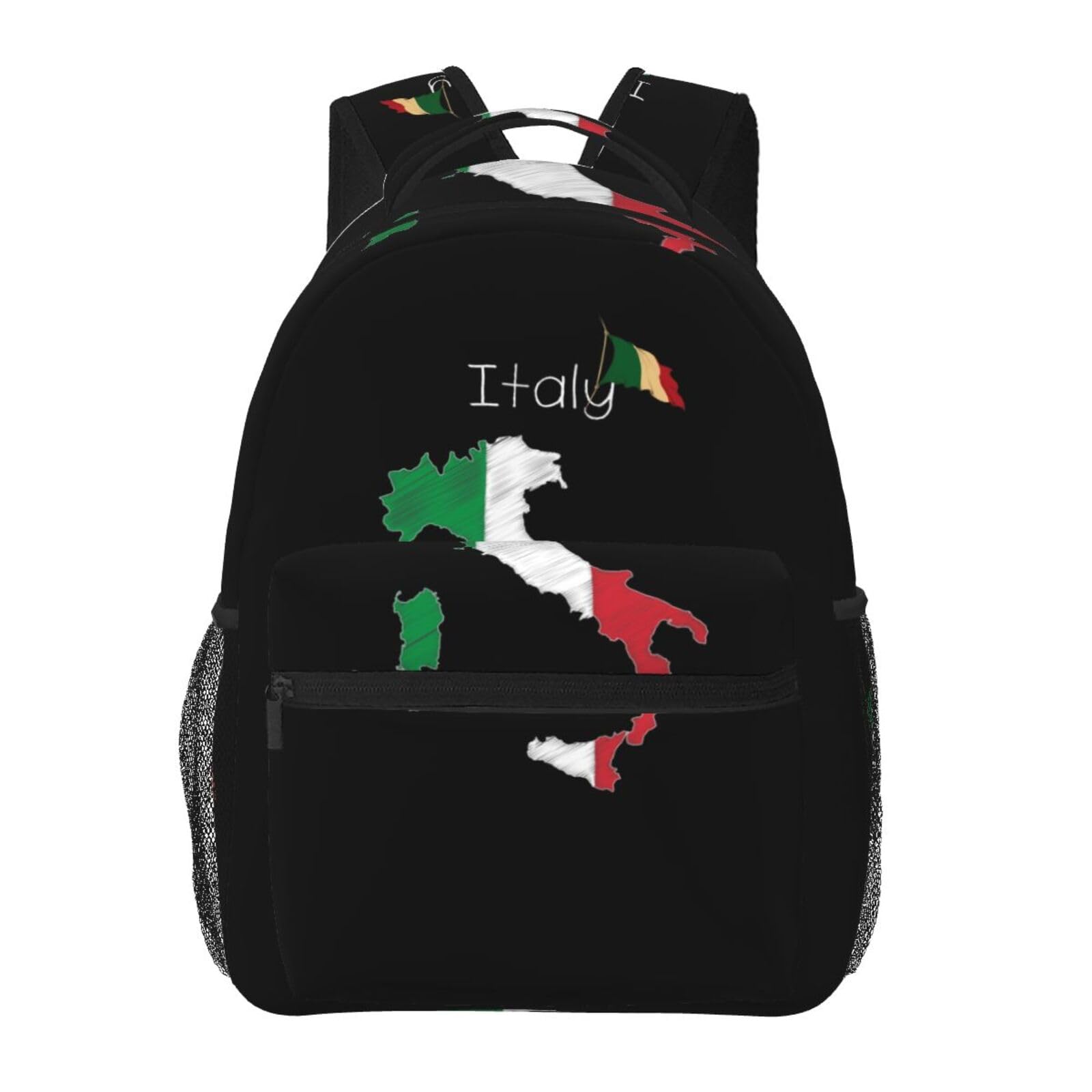 HDAODNM Italy Backpack Math Italy Flag Backpacks Travel Hiking Camping Bag Italian Bag Casual Daypack Lightweight Backpack