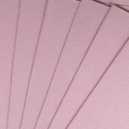 Image of KCS 4 /6 pc of 12 inch x 18 inch(30cmx45cm) 18CT Counted Cotton Aida Cloth Cross Stitch Fabric (6 pc, Pink)