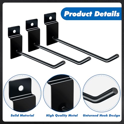 Isohit 200 PCS 4/6/8 INCH Slatwall Hooks 200Pcs 4/6/8 Inch Slatwall Accessories Slat Wall Hanging Hooks Panel Display Hooks Slatwall Hooks And Hangers thumb #2