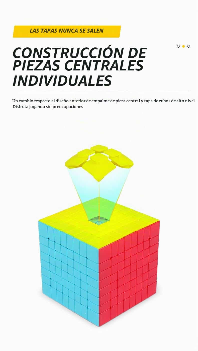 Bukefuno QY 8 x 8 Cubo de Rubik sin pegatinas Speed Magic Cube Puzzle 2021 QY 8 x 8 x 8 70 mm Puzzle Cubo QY 8 x 8 Speed Cube