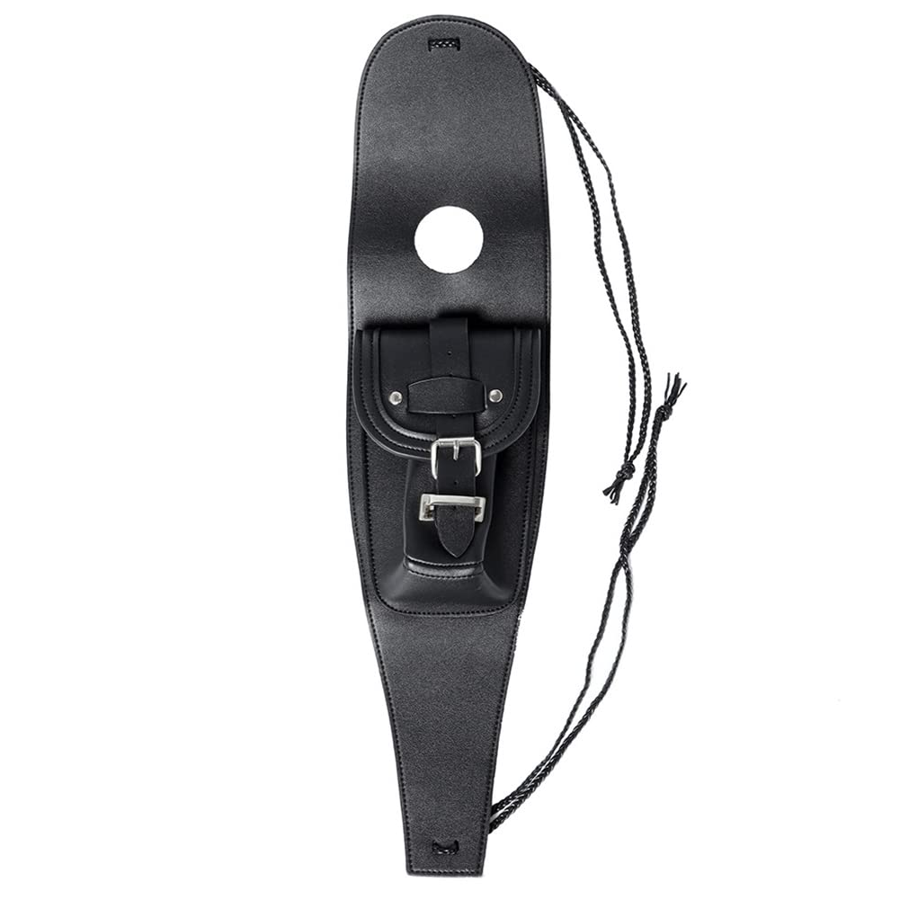 Bacar Motorcycle Gas Tank Bag, PU Leather Fuel Tank Bag, Dash Console Center Pouch Black Bag for Harley Iron 883 XL883N 2014-2015, Forty Eight XL1200X 2013-2014