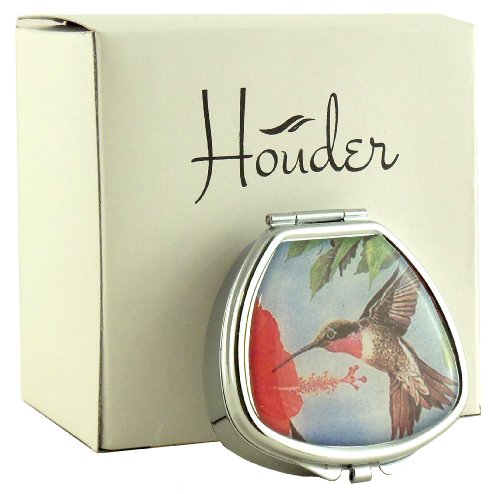 Designer Pill Box by Houder - Decorative Pill Case with Gift Box - Carry Your Meds in Style (Hummingbird)