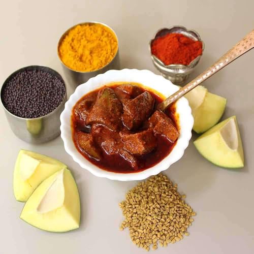 Sitara Foods Jain Mango Avakaya Pickle Without Garlic Aam Ka Achaar Homemade and Handmade 250 Grams pack