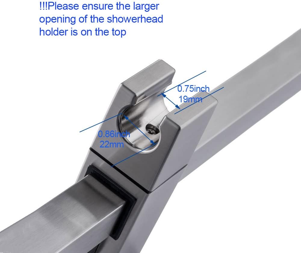 Shower Slide Bar Grab Bar for Bathroom Height/Angle Adjustable Handheld Shower Holder,SUS 304 Stainless Steel Brushed Nickel Finish