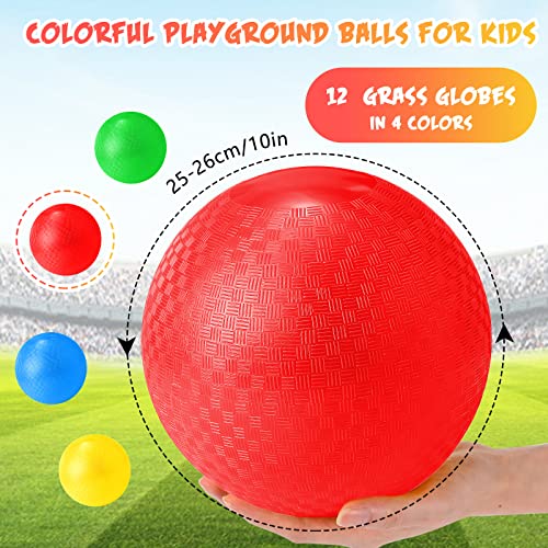 Image of Jerify 12 Pcs 10 Inch Kickball Playground Balls Bulk