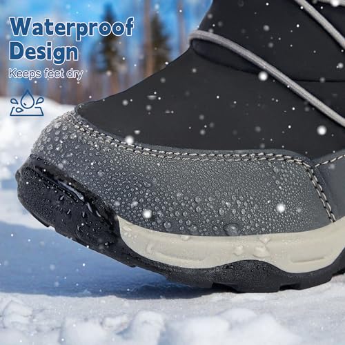 Toddler Snow Boots Boys Girls Winter Shoes Waterproof Slip Resistant Outdoor Warm Boots for Little Kids3
