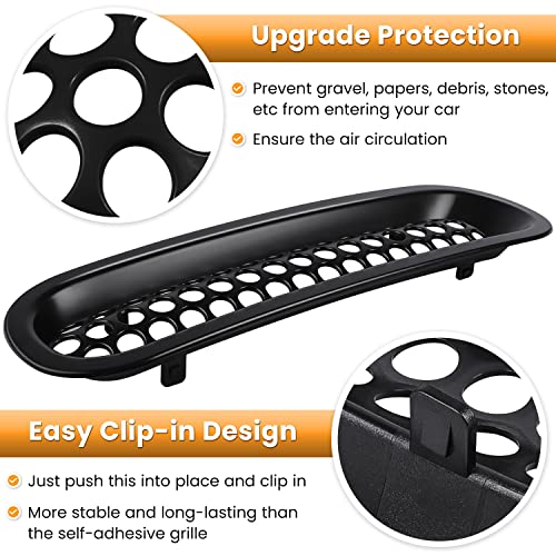 7 Inserti In Rete Per Griglia Anteriore Per Jeep Wrangler Jk Jku Sport Freedom Rubicon Sahara Unlimited 2007-2018, Accessori Esterni A Clip, Rivestimento Protettivo Per Griglia (Nero Opaco) - 3
