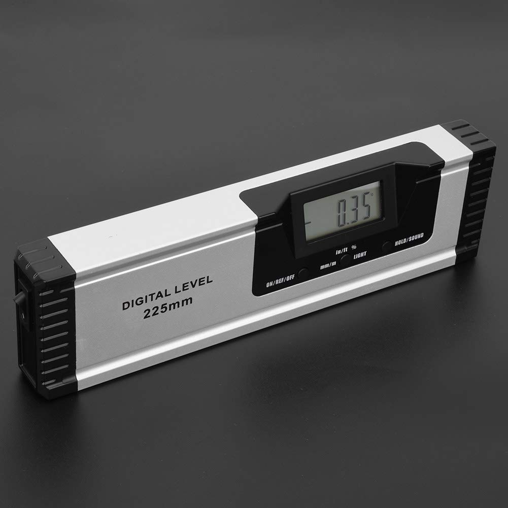 Tyenaza Nivel De Burbuja, Regla Horizontal De Aleación De Aluminio De Alta Precisión De Nivel Digital Portátil De 225 Mm con Magnetismo Sin Láser para Decoración del Hogar, Carpintería, Carpintería