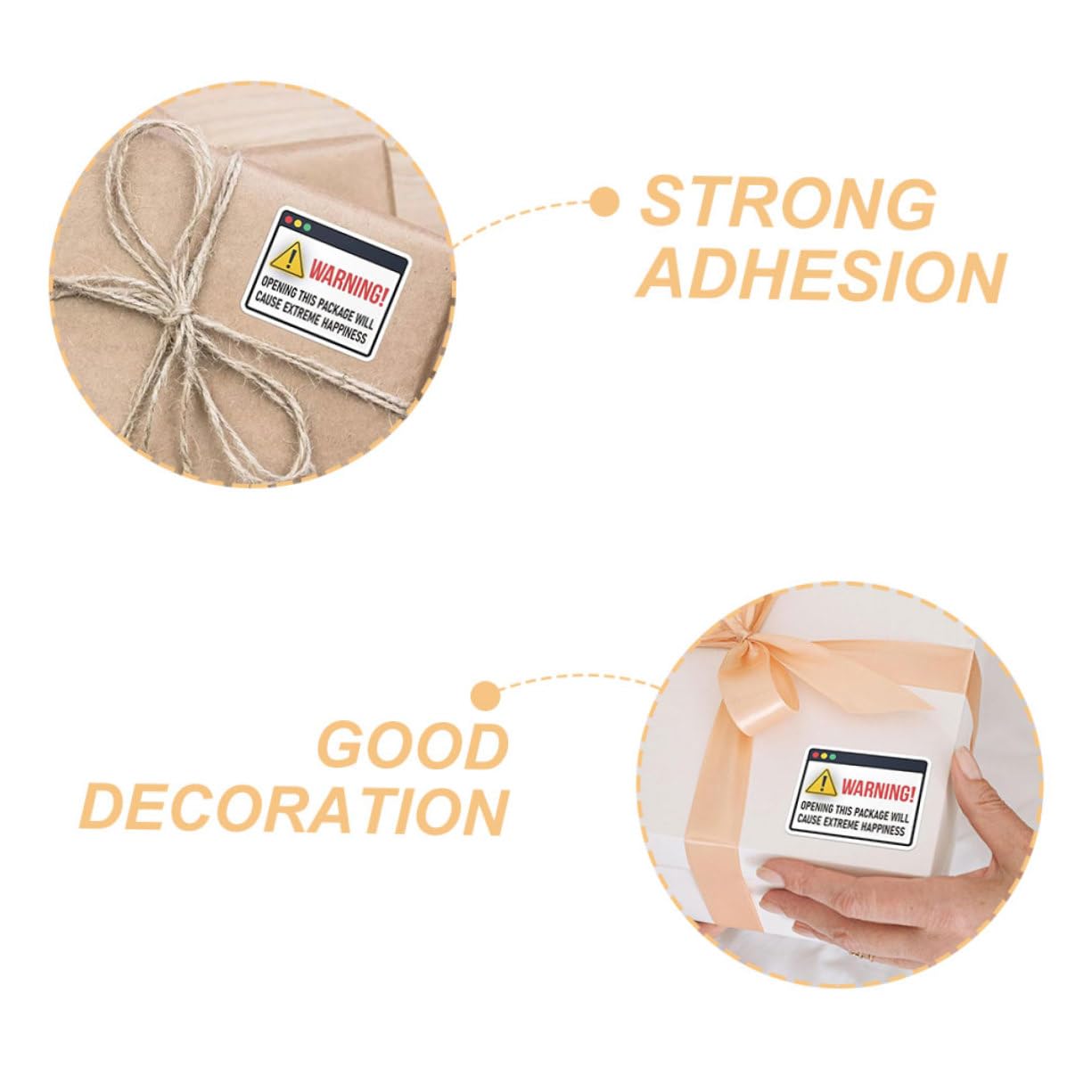 SHINEOFI 4rotoli Roll Di Adesivi Per Imballaggio Di Estrema Felicità Etichette Autoadesive Per Buste e Scatole Etichette Colorate Per Feste e Regali Perfetti Per Decorazioni Fai Te e
