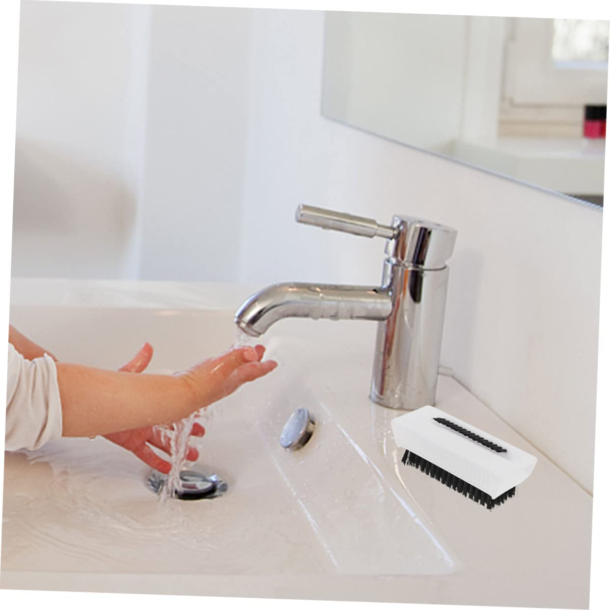 Healvian 8 Pezzi Spazzola per Unghie Doppia Facile e Conveniente per Unghie e Mani Accessori per Manicure per Casa