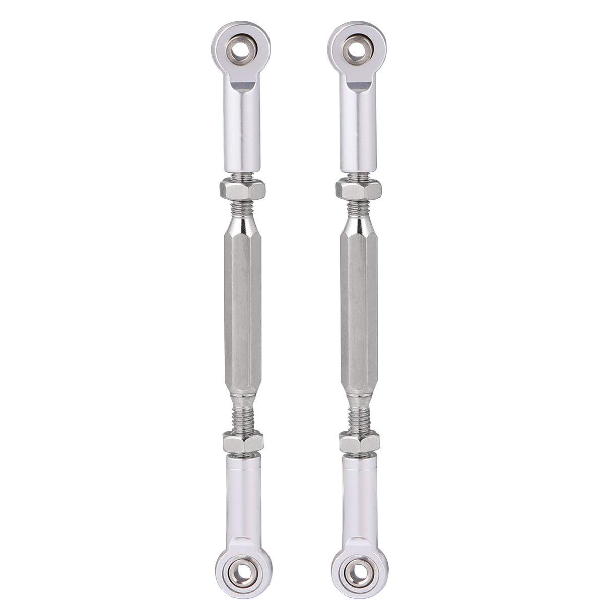 NUOBESTY Car Parts 6pcs 88mm Turnbuckle Rod Aluminum Alloy Pull Rod Steering Linkage