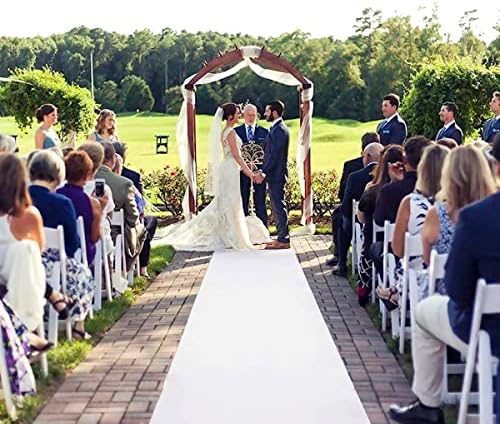 dofopo White Carpet Runner for Party, 200GSM White Aisle Runner for Wedding Ceremony, 33 Feet Wedding Aisle Runner Indoor Outdoor Wedding Decorations