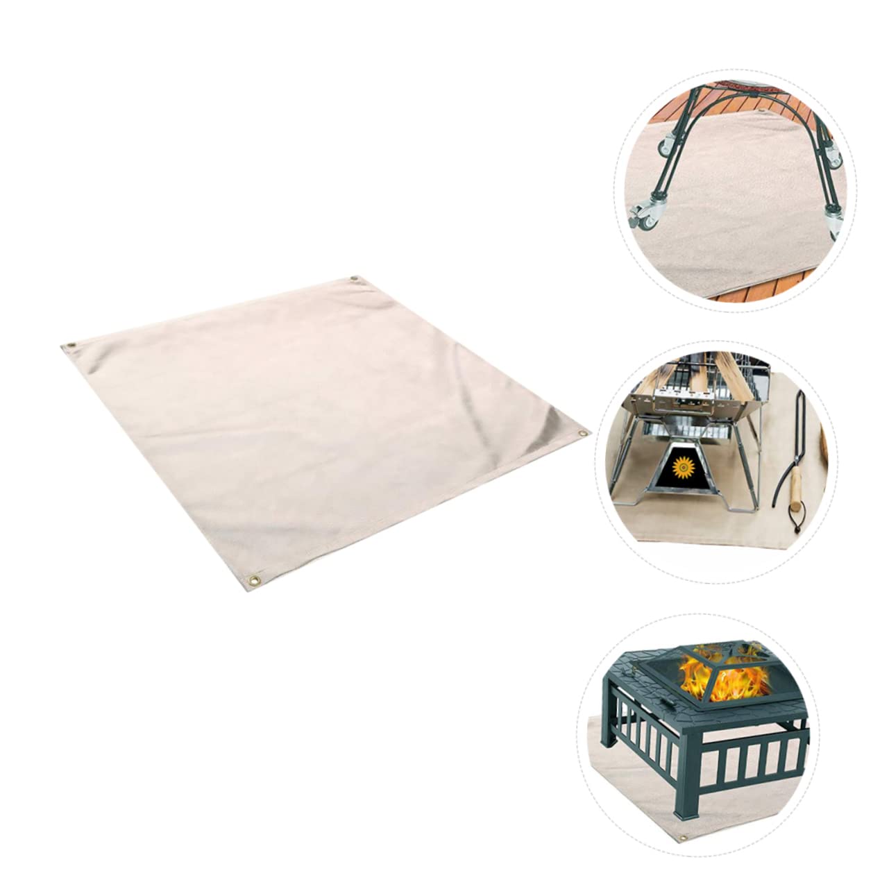 Sosoport 1pezzi Tappetino Ignifugo per Stufa Legna Tappetino sotto La Gas Tappetini per Barbecue Accessori per Barbecue Realizzato Durevole Proteggi Tuo Terrazzo Patio o Pavimento del Garag