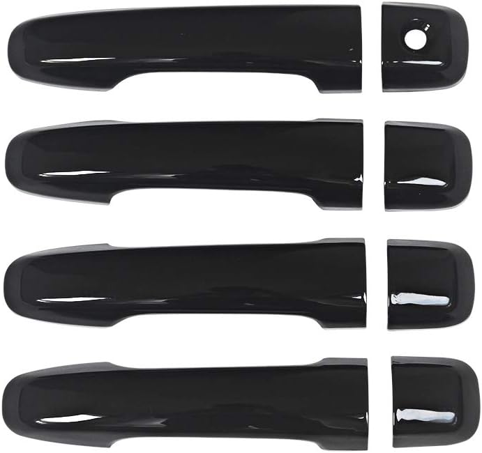 70% Off Discount YOUNGERCAR Door Handle Covers for 2010-2019 Toyota 4Runner Gloss Black ABS No Smart Keyholes - 4pcs