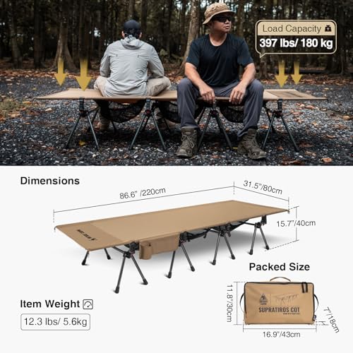 Portable Folding Camping Cot Deluxe
