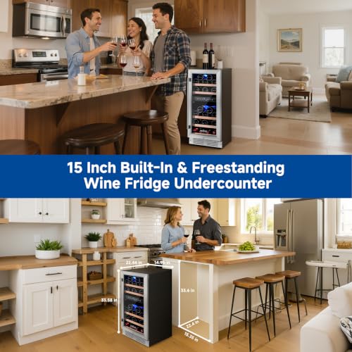 Image of BODEGA 15'' Wine Cooler, 30 Bottle, Built-In or Freestanding, 30 bottles