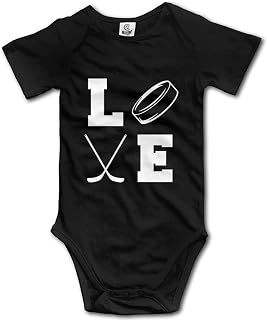 Love Hockey Cute Baby Bodysuit Girl Boy Infant Short Sleeve Onesie Creeper