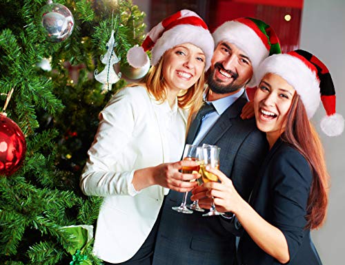 Weihnachtsmütze Citétoile mit dicker Fellrand aus Plüsch