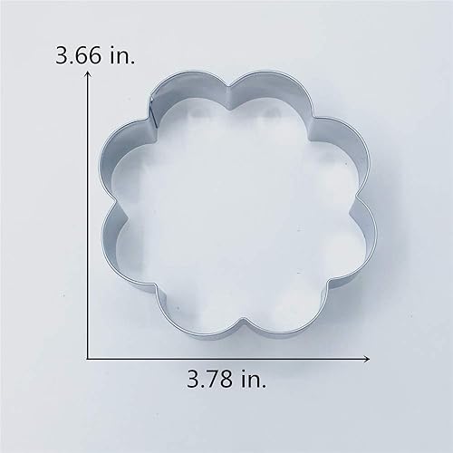 Miniatura 2 de LILIAO Janka - Cortador de galletas con borde festoneado, para sándwiches y fondant, 3.8 x 3.7 pulgadas, acero inoxidable