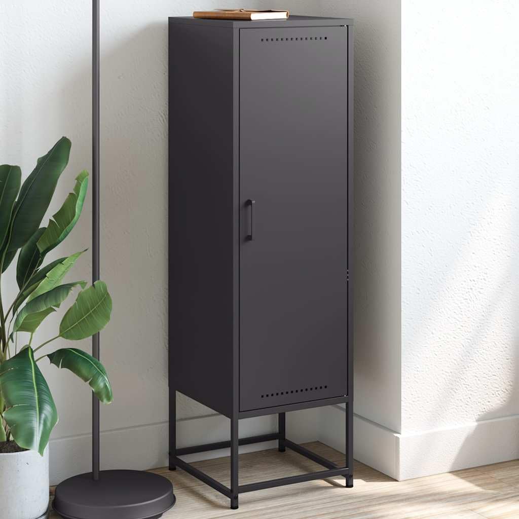 Armadio alto nero, 36 x 39 x 123 cm, in acciaio, design