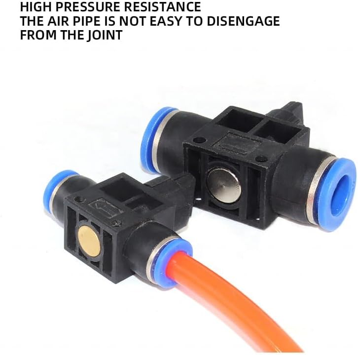 6MM 8MM Air Flow Control Switch Union Straight Pu Tube Connector Plastic Push In Fitting 10Pcs(HVFF-8)