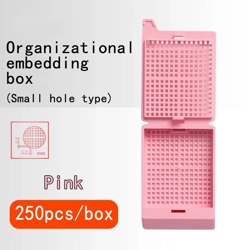 POM Embedding Box Organization Processing Inspection Sample Organization Plastic Fine Grid with Lid Color Easy to Break(Pink)