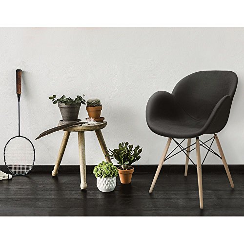 Chaise design en tissu Ki-oon Soft Drawer gris anthracite idéale contre le mal de dos - 5