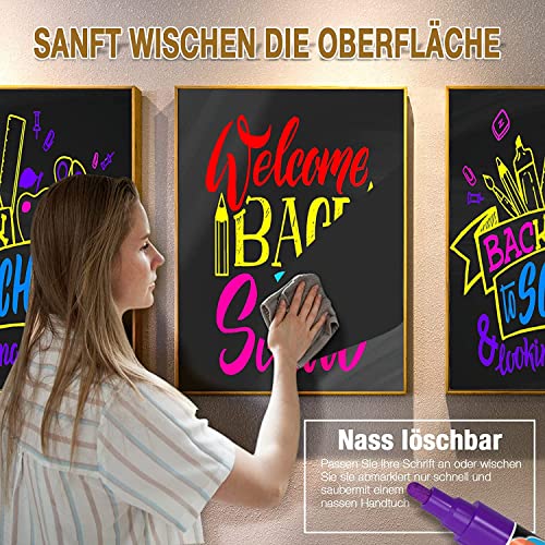 Fenstermalstifte SAKEYR 12 Kreidestifte für Tafel und Fenster