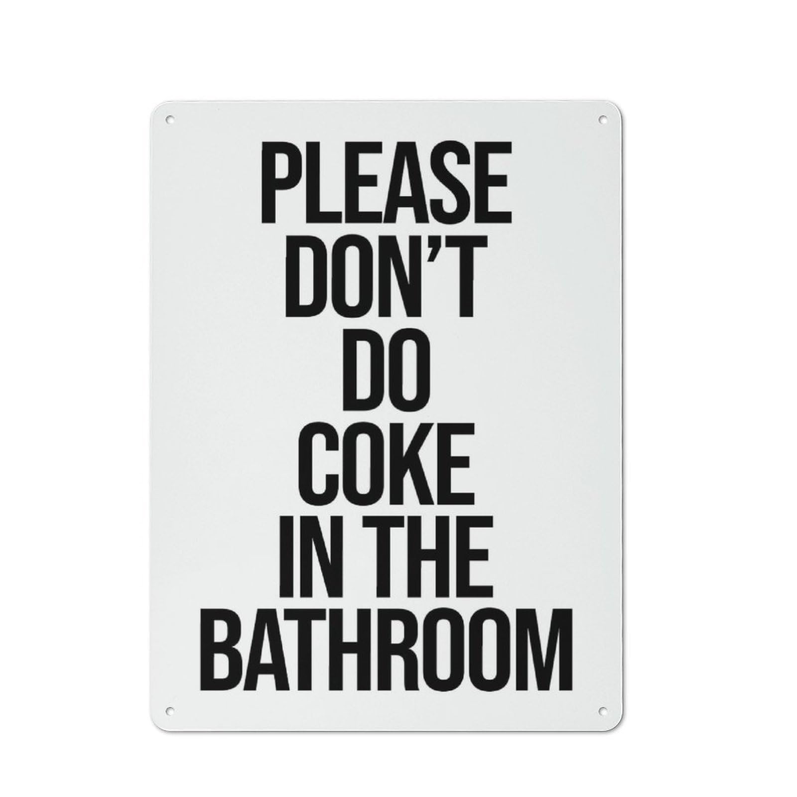 Junmoney Coke In The Bathroom Retro Metal Wall Sign 40X30cm For Hobby Room Or Studio, For Garage, Workshop And Man Cave Decoration