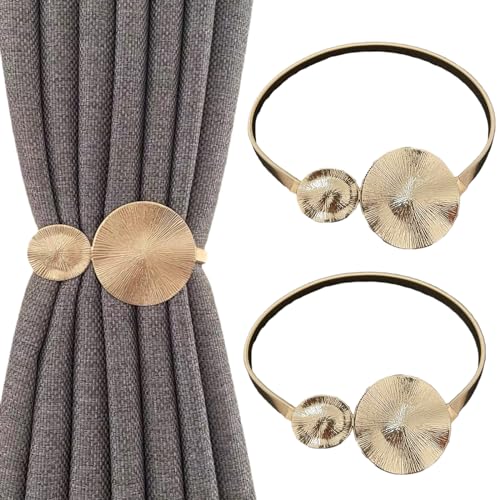 Uoocg Lot de 2 embrasses de Rideau en métal doré Moderne - Accessoires pour l'intérieur du Salon...