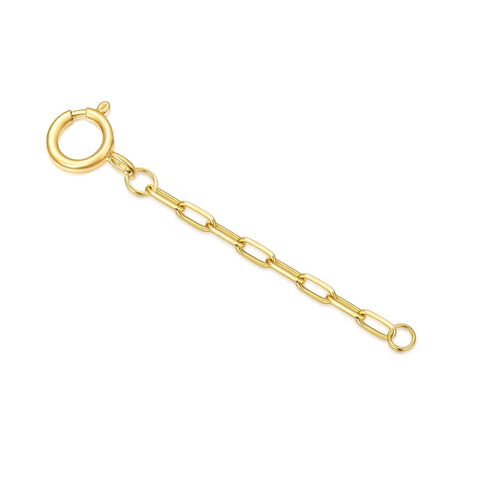 10k 14k Real Gold 1"/1.5"/2"/2.5"/3"/4"/5" Necklace Extender, Necklace Bracelet Extender Chain, Durable Gold Extender Chain, Adjustable Extension Chain for Necklace Bracelet Anklet