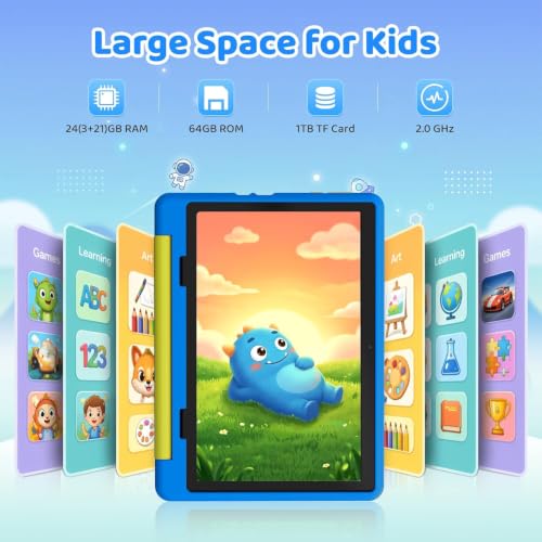 Image of Kids Tablet,Android 16 Tablet for Kids 10 inch with Case,24GB RAM 64GB ROM