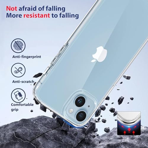 Image of KACA Clear Back Cover Case for Apple iPhone 15 Plus |Case for iPhone 15 Plus|Shockproof Bumper TPU Protective Design|Apple iPhone 15 Plus Back Cover- Transparent