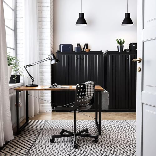 ODK Computer Desk 100 x 48 cm, Small Office Desk for Home Office with Storage Bag, Writing Study Desk for Small Spaces, PC Desks and Workstations, Easy Assembly, Vintage 8 ODK Computer Desk 100 x 48 cm, Small Office Desk for Home Office with Storage Bag, Writing Study Desk for Small Spaces, PC Desks and Workstations, Easy Assembly, Vintage - Image 8