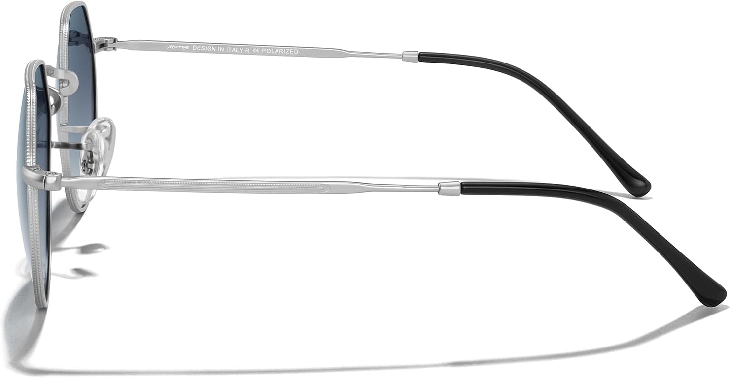 MERRY'S Round Polygon Metal Polarized Sunglasses for Women Men Retro Classic Vintage Shades S6565 - Image 3