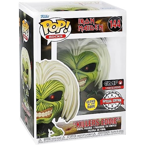 Funko Pop! Rocks: Iron Maiden - Killers - Brilla en la Oscuridad - Figura de Vinilo Coleccionable - Idea de Regalo- Mercancia Oficial - Juguetes para Niños y Adultos - Music Fans