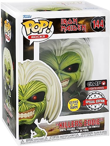 Funko Pop! Rocks: Iron Maiden - Killers - Brilla en la Oscuridad - Figura de Vinilo Coleccionable - Idea de Regalo- Mercancia Oficial - Juguetes para Niños y Adultos - Music Fans