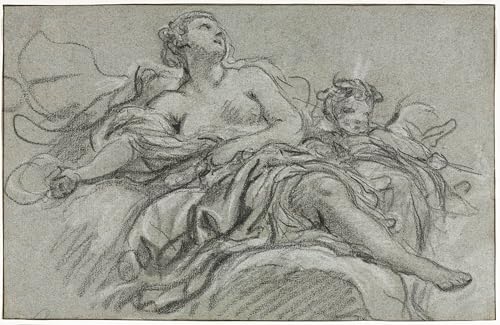 Toile arts Vénus et Cupidon Boucher déco murale salon