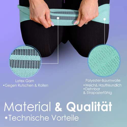 Booty Band Set von Majestic Sport mit 3 Widerstandsstufen und Längen
