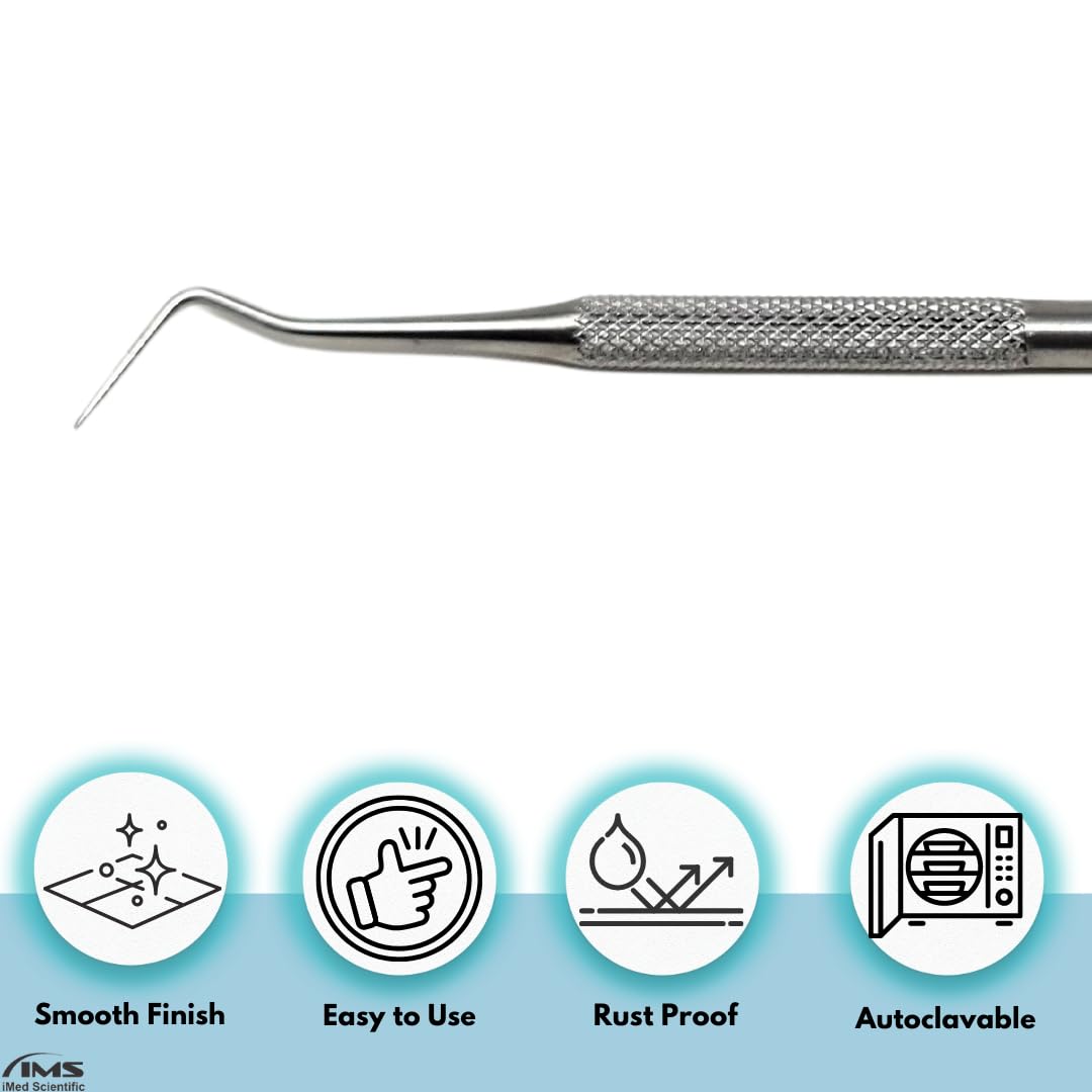 Rascador profesional de sarro dental para eliminar el cálculo de los dientes, removedor de placa, raspador de dientes para el cuidado de la higiene bucal, hecho de acero inoxidable (EXP #9)