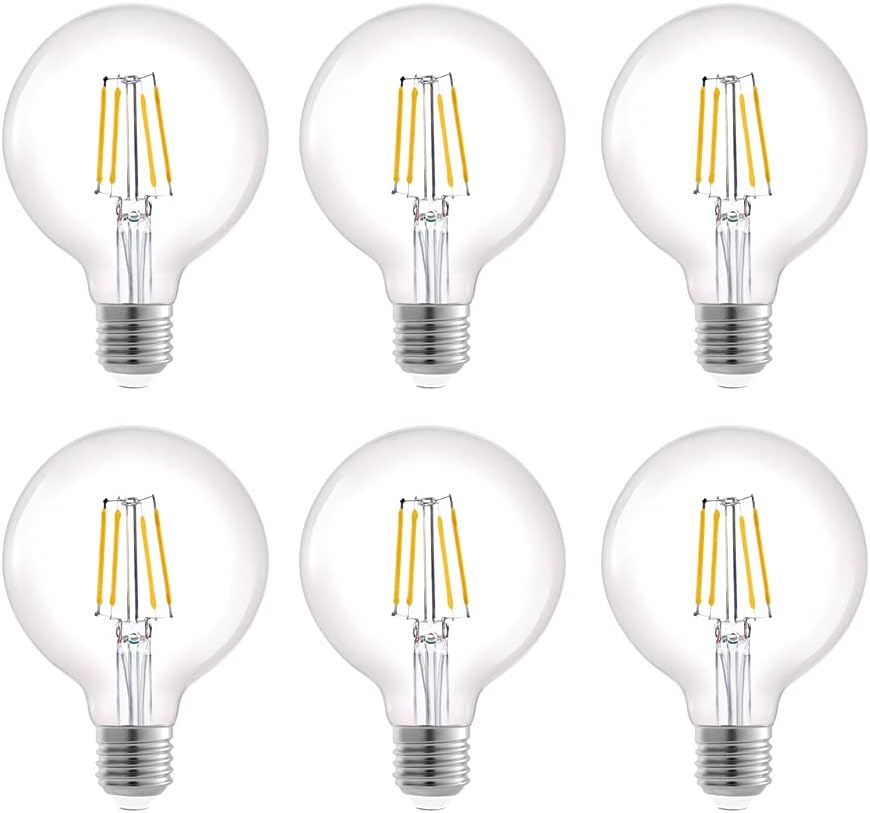 G25 Globe LED Light Bulb, Bathroom Vanity or Makeup Mirror Bulb