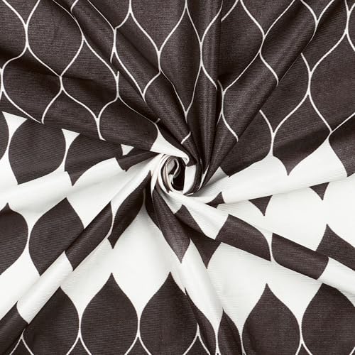 Image of Door Curtains 7 feet Long Set of 10 | Abstract Design | Polyester | Light Filtering Curtains | Curtains for Living Room | (118 x 215 cm, Black & White) | Perfect for Home Decor