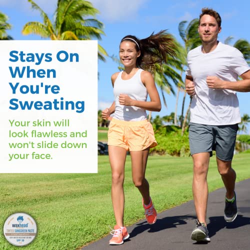 Waxhead Tinted Surf Sunscreen - For All Outdoor Athletes, Tinted Zinc Oxide Sunscreen, Reef Safe, Organic Sunscreen For Face, Hawaii Sunscreen, Reusable Tins (2Oz, Tinted) #TOP5