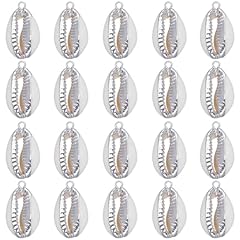 1 Box 20Pcs Silver Cowrie Shell Charms