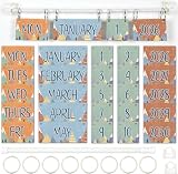 Naozinebi Mountains Calendar Bulletin Board Set Moving Mountain Flip Calendar with Holder Boho Classroom Decoration with 56 Date Cards Adjustable Calendar Holder for Classroom Home Decor Supplies