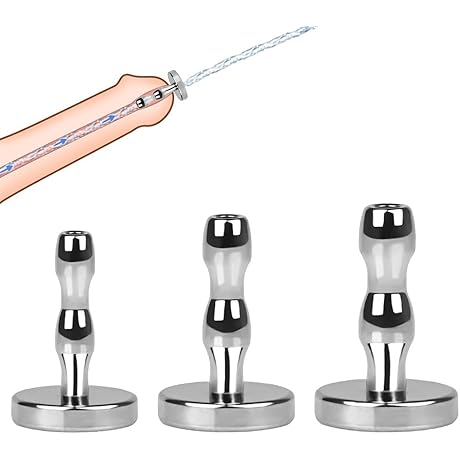 Urethral Sound, 3pcs Stainless Steel Penis Plug Urethral Dilator for Urethral Training Stimulation