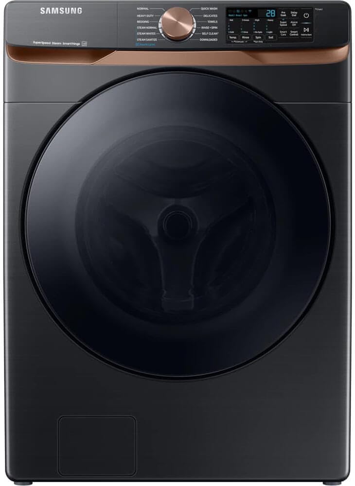 Samsung 5.0 cu. ft. Extra Large Capacity Smart Front Load Washer with Super Speed Wash and Steam, Brushed Black, WF50BG8300AVUS