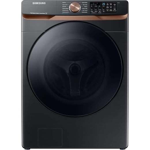 Samsung 5.0 cu. ft. Extra Large Capacity Smart Front Load Washer with Super Speed Wash and Steam, Brushed Black, WF50BG8300AVUS