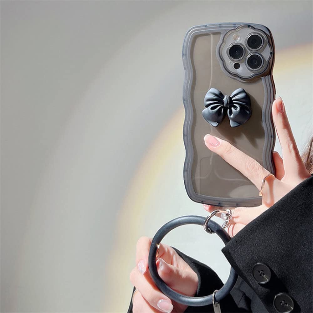 Coque iPhone 14 Pro Max luxe à design vagues et finition nœud - 4